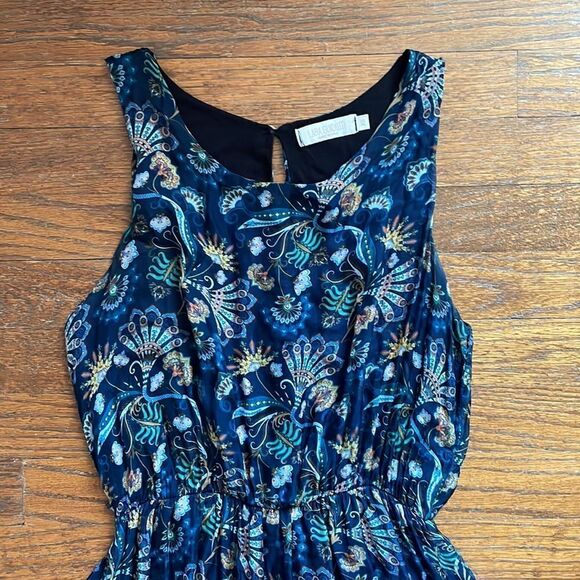 Lara Guidotti Navy Silk Patterned Maxi Dress - Picture 3 of 10